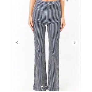 Flare pinstripe jeans